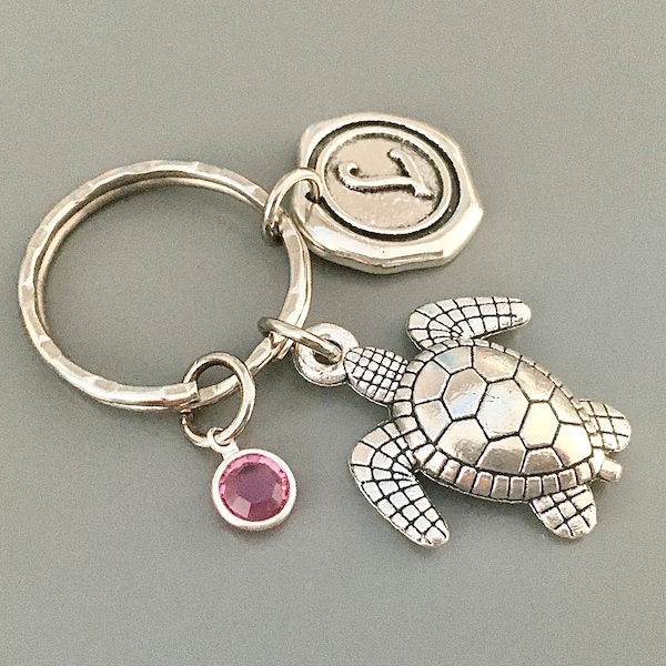 Personalized big sea turtle keychain turtle gifts sea turtle key chain sea turtle lover gift idea friendship gift friendship keychain friend