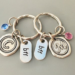 Set of 2 best friend gifts best friends forever keychains set of 2 friendship gift 2 BFF keychains BFF gifts best friends gift for BFF