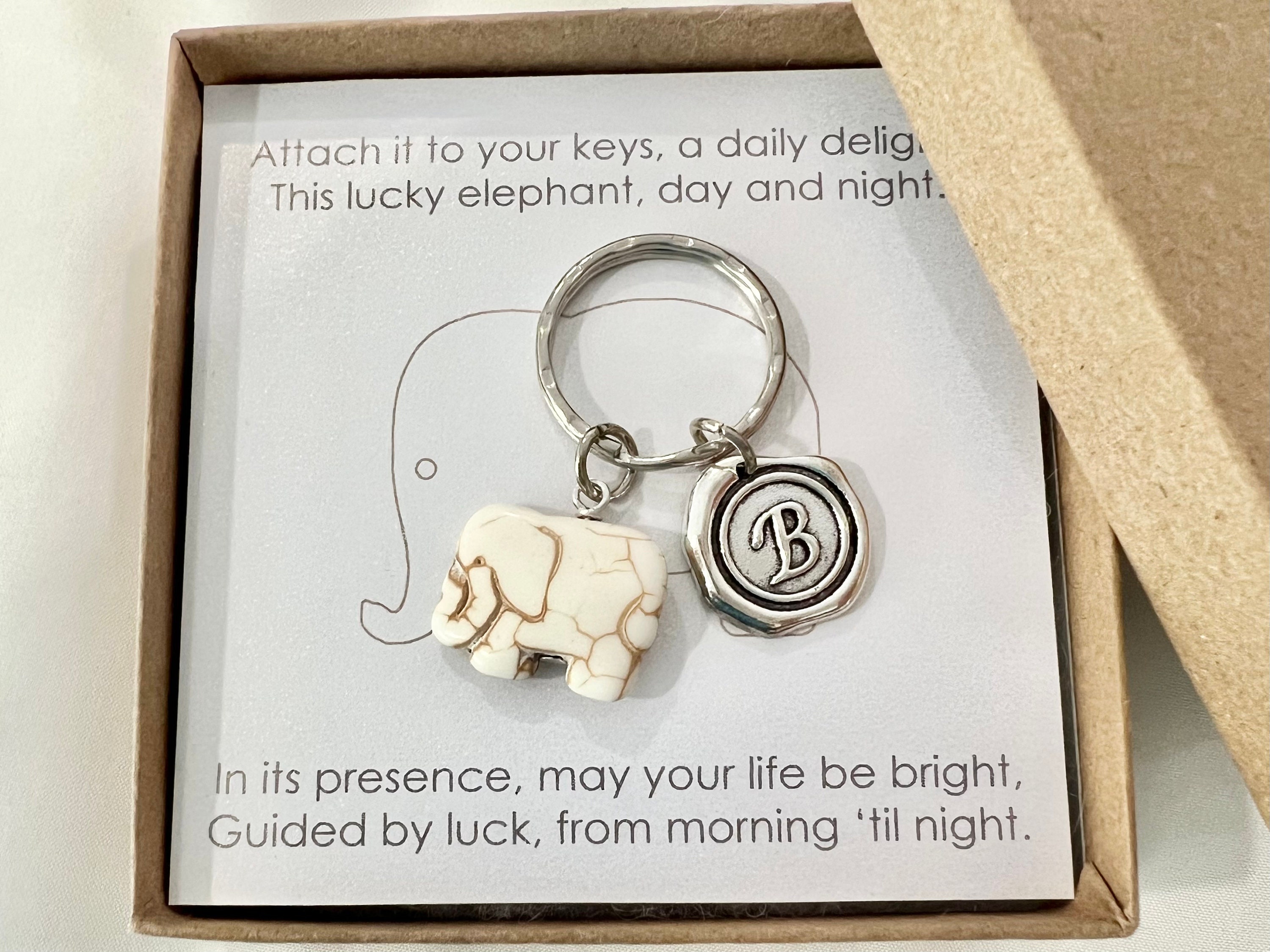 Natural Stone Lucky Elephant Keychain With Gift Box Elephant Gift Ideas Lucky Gifts Elephant Lover Gift Elephant Monogram Key Chain Etsy Canada