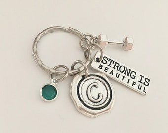 Strong woman gift strong gift strong girl fitness gift fitness key chain gift for her gym gifts for women gym girl gifts gym gifts for her