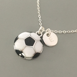 Bigger soccer ball necklace for boy or girl soccer necklace soccer gifts for mom soccer coach gift soccer senior night gift soccer girl gift