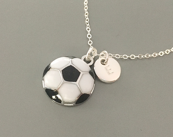 Bigger soccer ball necklace for boy or girl soccer necklace soccer gifts for mom soccer coach gift soccer senior night gift soccer girl gift