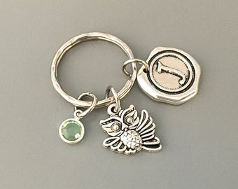 Owl gift ideas owl keychain owl lower gift owl teacher gift owl mom gift owl baby shower favor bird lover gift owl gift owl grandma gift