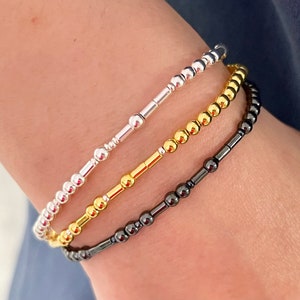 Custom Morse code bracelet women & men secret message bracelet anniversary gifts men gifts boyfriend man gift him her couple bracelets