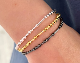 Custom Morse code bracelet women & men secret message bracelet anniversary gifts men gifts boyfriend man gift him her couple bracelets