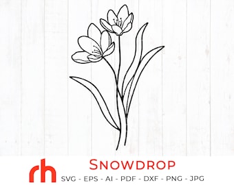 Download Snowdrop Svg Etsy