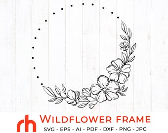 Download Flower Half Wreath Etsy