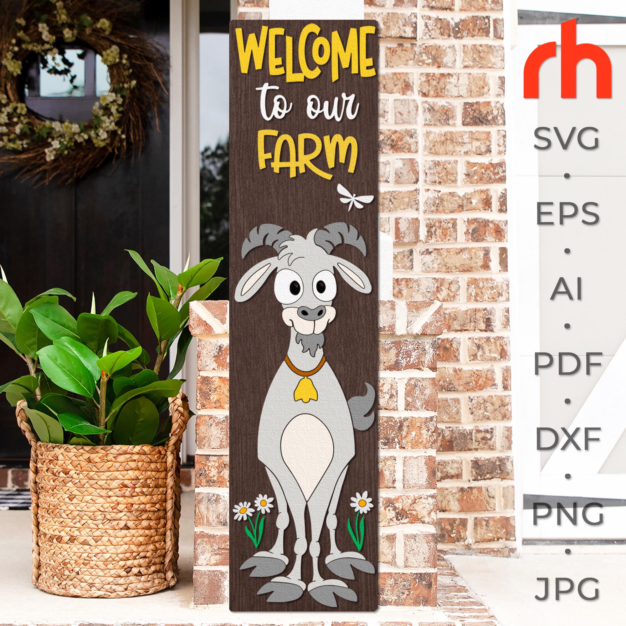 Layered Ranch Sign Welcome to Our Farm SVG, Layered Farm Porch Sign Cut File, Farmhouse ...