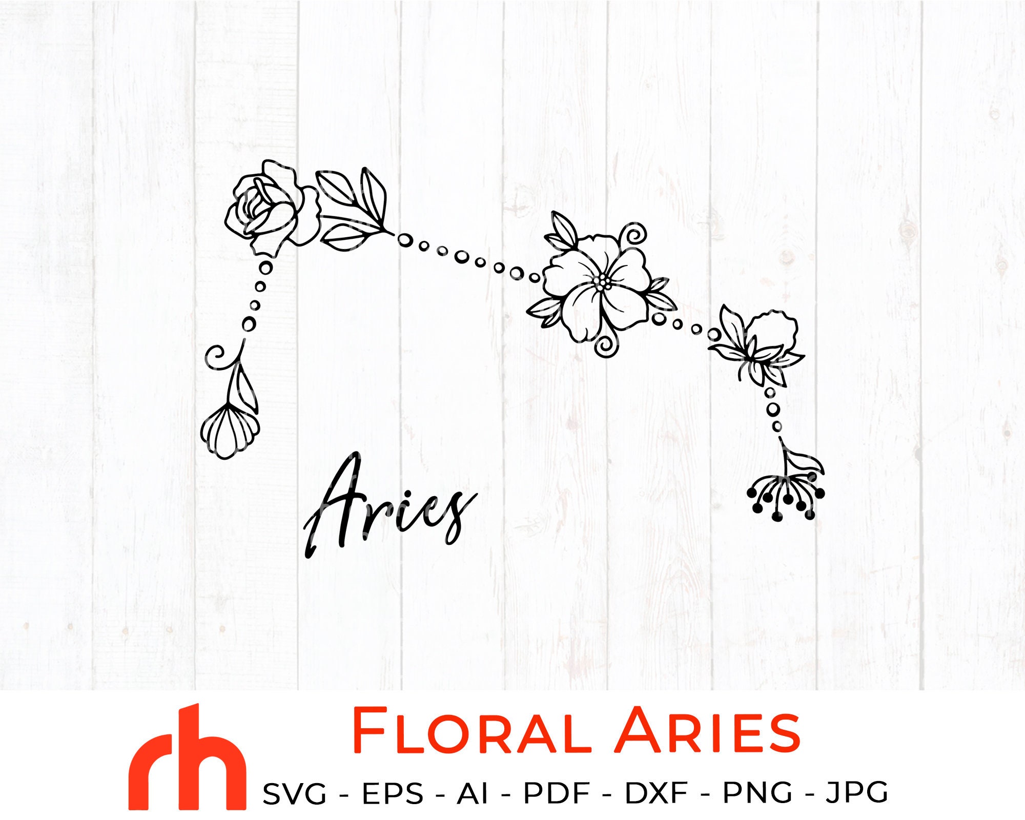 Download Flower Aries svg April birthday svg Wildflower zodiac svg ...