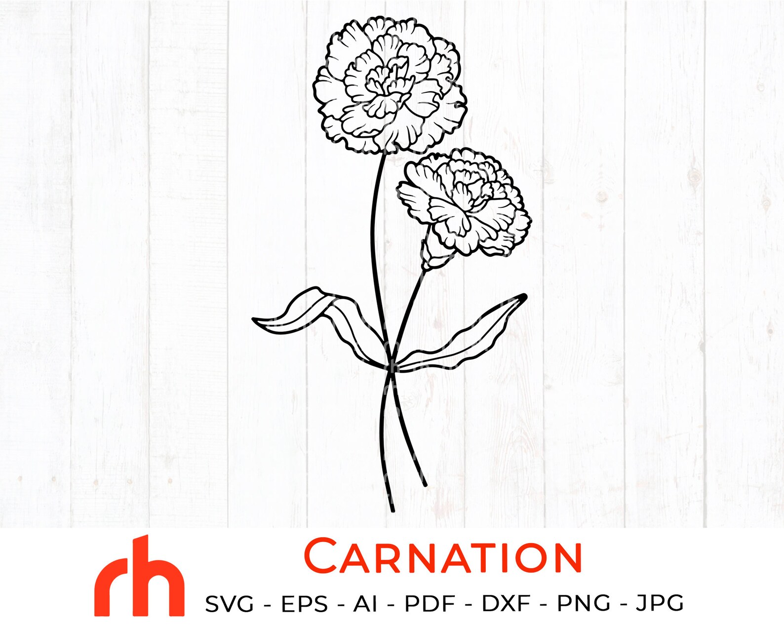 Carnation svg January birth flower svg Carnation Etsy