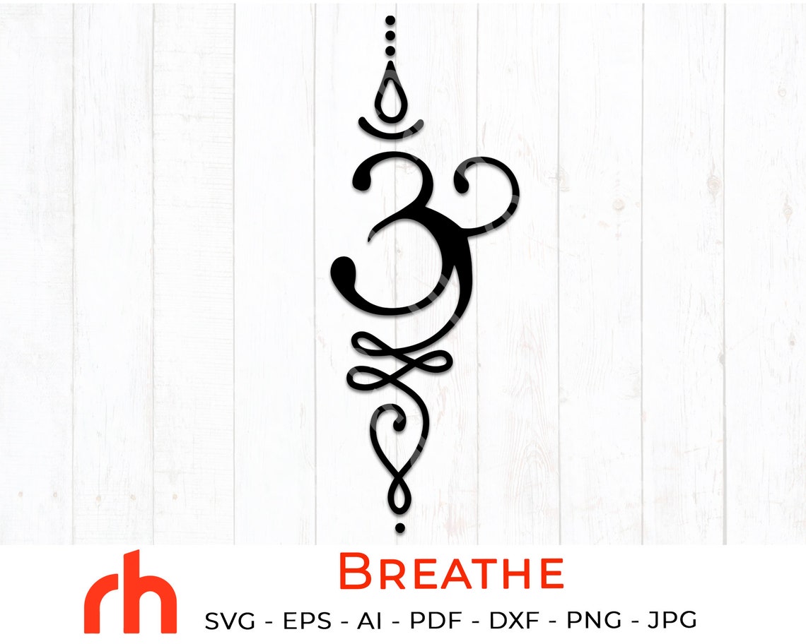 Om breathe svg Breathe symbol svg Sanskrit breathe svg | Etsy