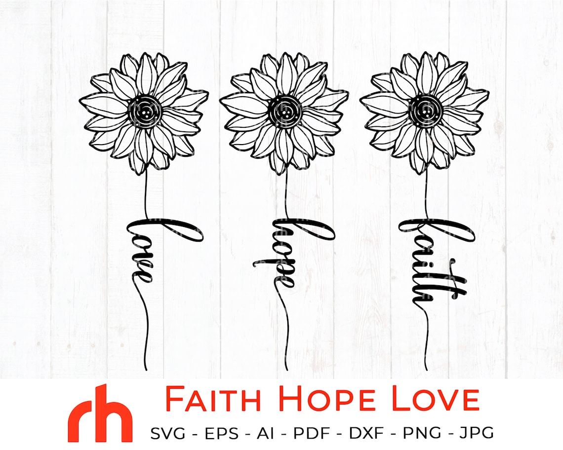Download Faith Hope Love svg Faith svg Floral christian svg | Etsy