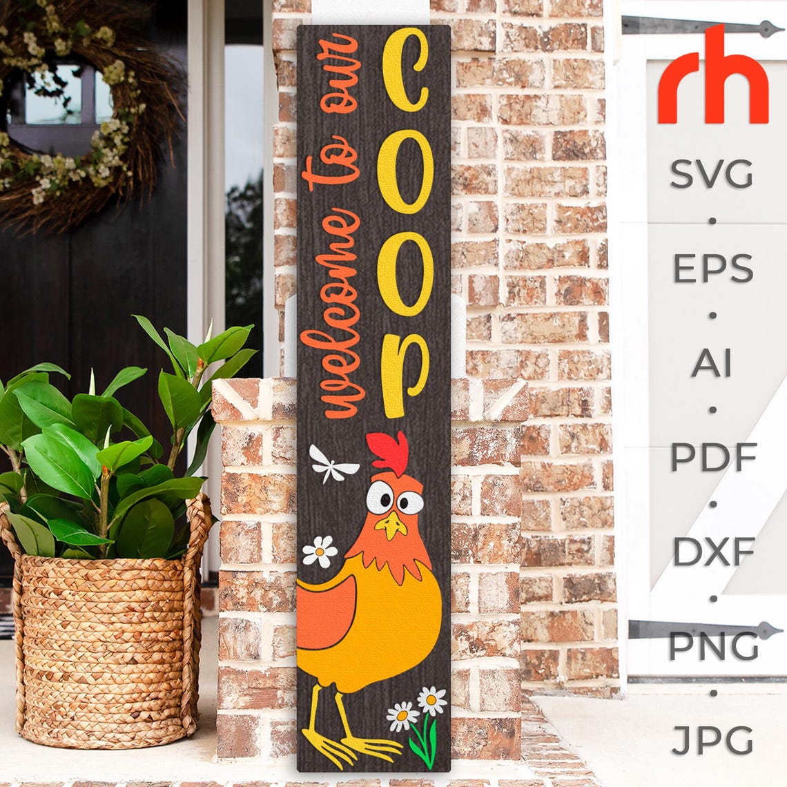 Layered Ranch Sign Welcome to Our Coop SVG, Layered Farm Porch Sign Cut File, Farmhouse ...