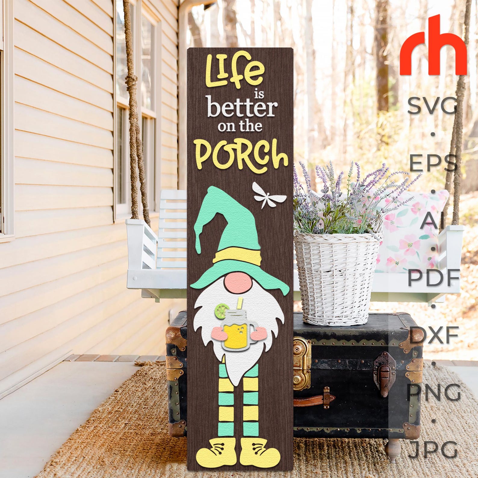 Life is Better on the Porch SVG, Layered Porch Sign Cut File ...