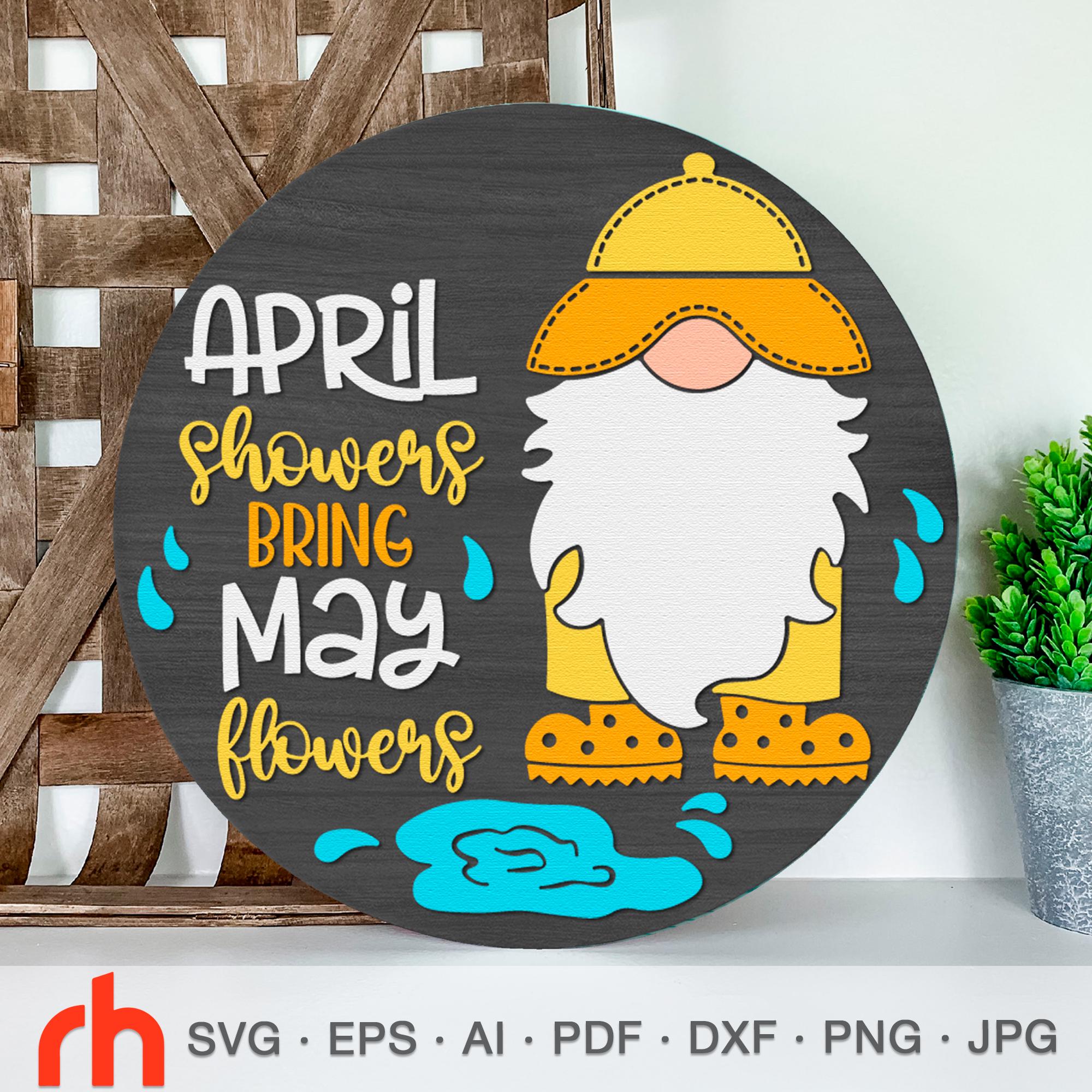 Spring Gnome Sign SVG Bundle, Garden Door Sign Cut File, Layered Spring ...