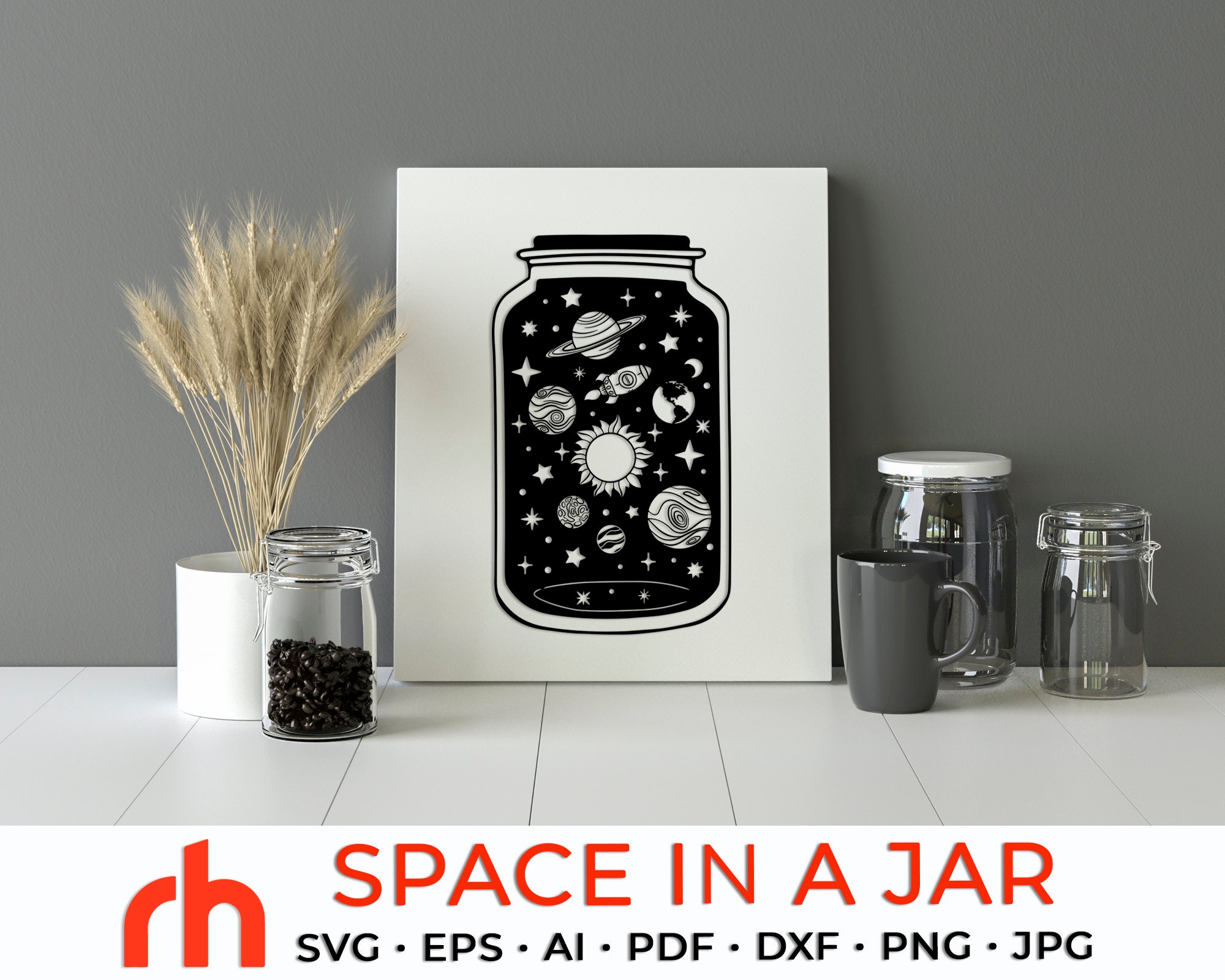 Space Theme Jar - Etsy