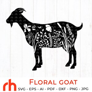 Download Floral goat svg Flower goat svg Goat with flowers svg | Etsy