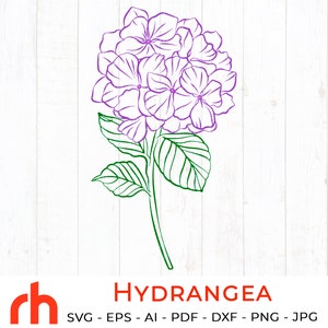 Hydrangea svg Hydrangea silhouette Hydrangea cut file | Etsy