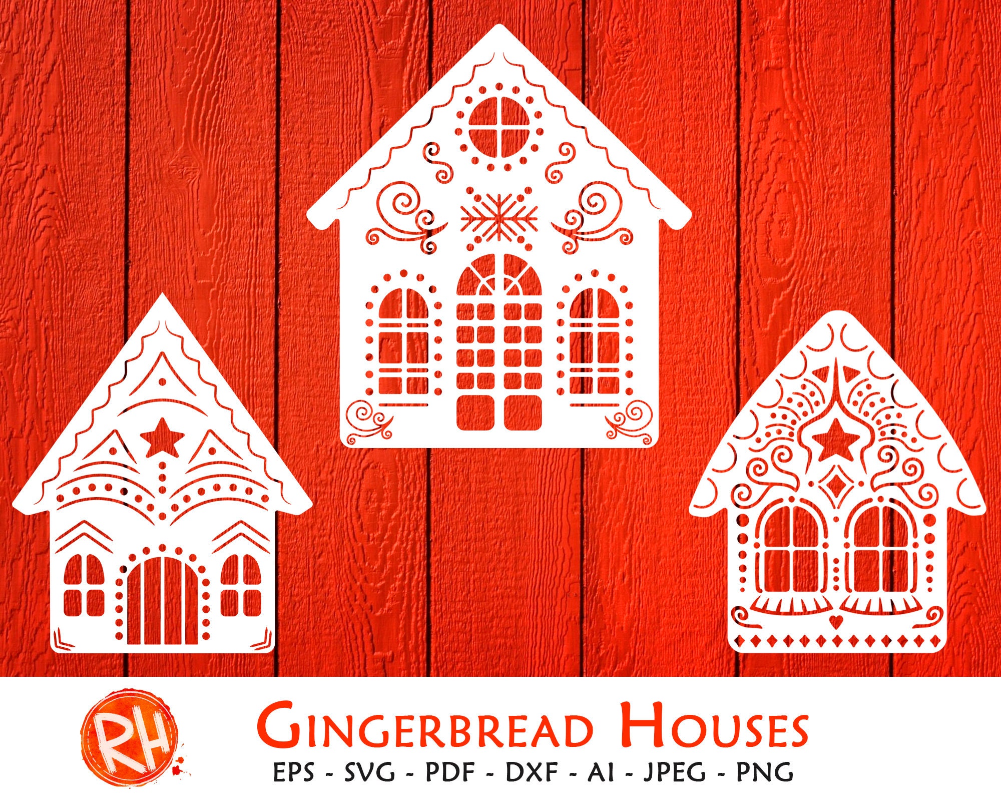 Gingerbread house svg Christmas decoration svg Gingerbread | Etsy