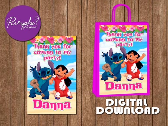Labels for Lilo and Stitch Party Pack - Chip Bag - Favor Bag - Juice  - DIGITAL DOWNLOAD