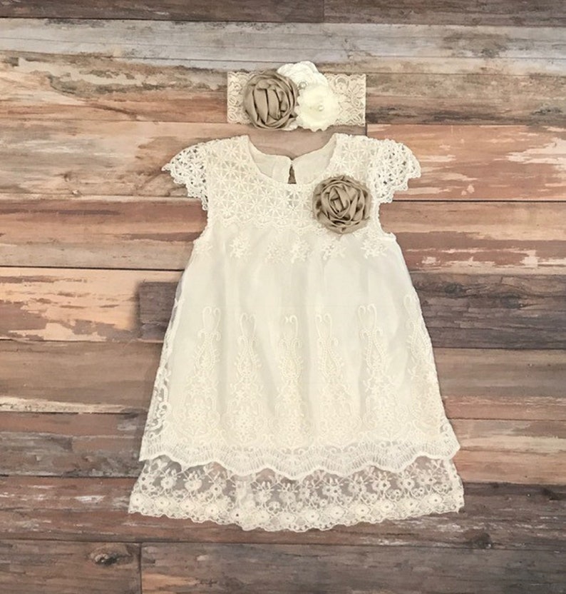 girls ivory lace dress