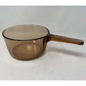 Corning Ware Visions Glass Sauce Pan Pot 1.5 L Amber Cookware USA No Lid