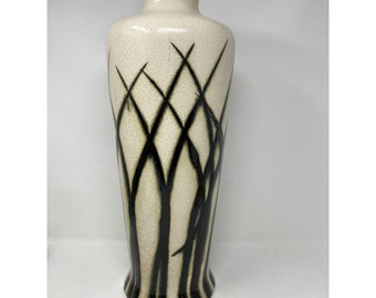 Large RAKU Pottery Studio Art Vase Signed WILLIAM K TURNER Rare Size 19.5”