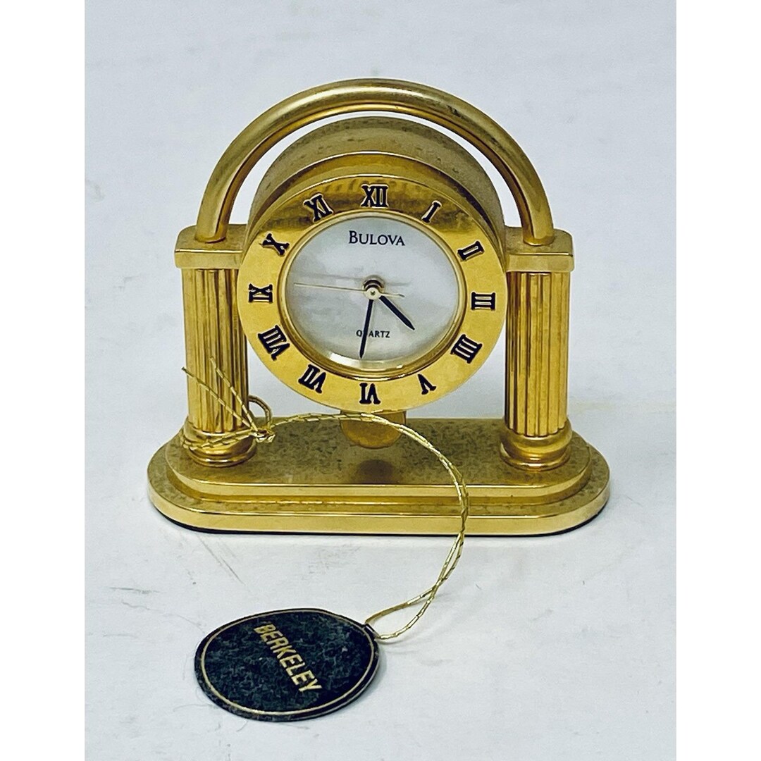Vintage Bulova Miniature Brass Clock B0567 Berkeley - Etsy