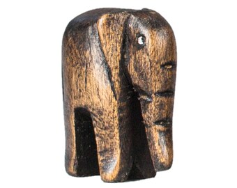 4cm Small Hand Carved Elephant / African Elephant Sculpture / Elephant Art / Home Decor