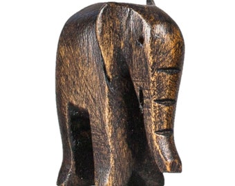 4.5cm Small Hand Carved Elephant / African Elephant Sculpture / Elephant Art / Home Decor