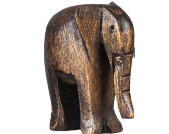 5.5cm Small Hand Carved Elephant / African Elephant Sculpture / Elephant Art Decor