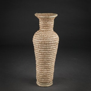Hand Woven Vase / Raffia Basket / Rustic Home Decor / African Basket / Flower Vase