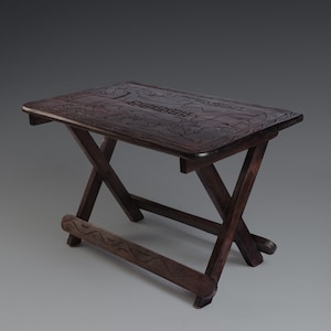 Hand Carved African Folding Table
