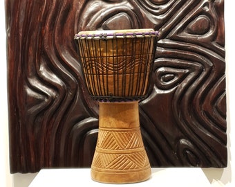 Large African Djembe Drum / Handmade drum / 10" Diameter 20" Height / Musical Instrument / Home Decor