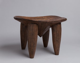 Senufo Stool / Hand Carved African Stool / Large