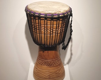 Medium African Djembe Drum / Handmade drum / 9" Diameter 18" Height / Musical Instrument / Home Decor