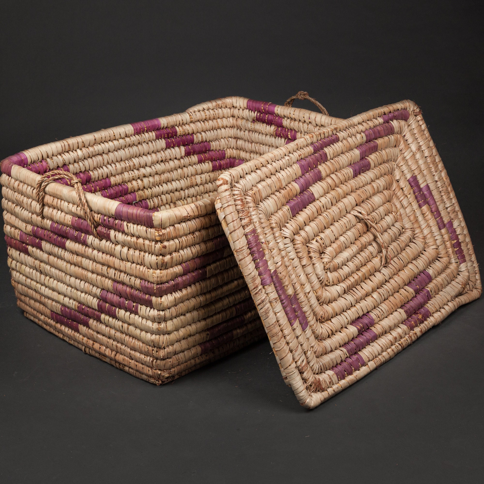 Cesta de almacenamiento grande / cesta tejida a mano / | Etsy