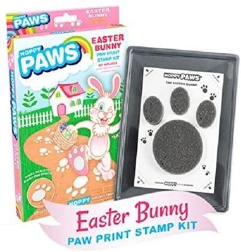 Hoppy Paws Easter Bunny Paw Print Stamp Kit Etsy