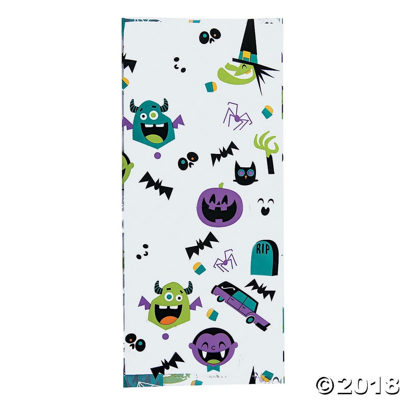 12 Goofy Ghouls Birthday Party Favor Treat Cello Bags Halloween Vampire Bats