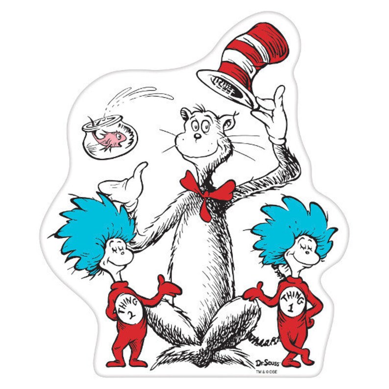 8 Dr Seuss Cat in the Hat Thing 1 & 2 Cutout Kids | Etsy