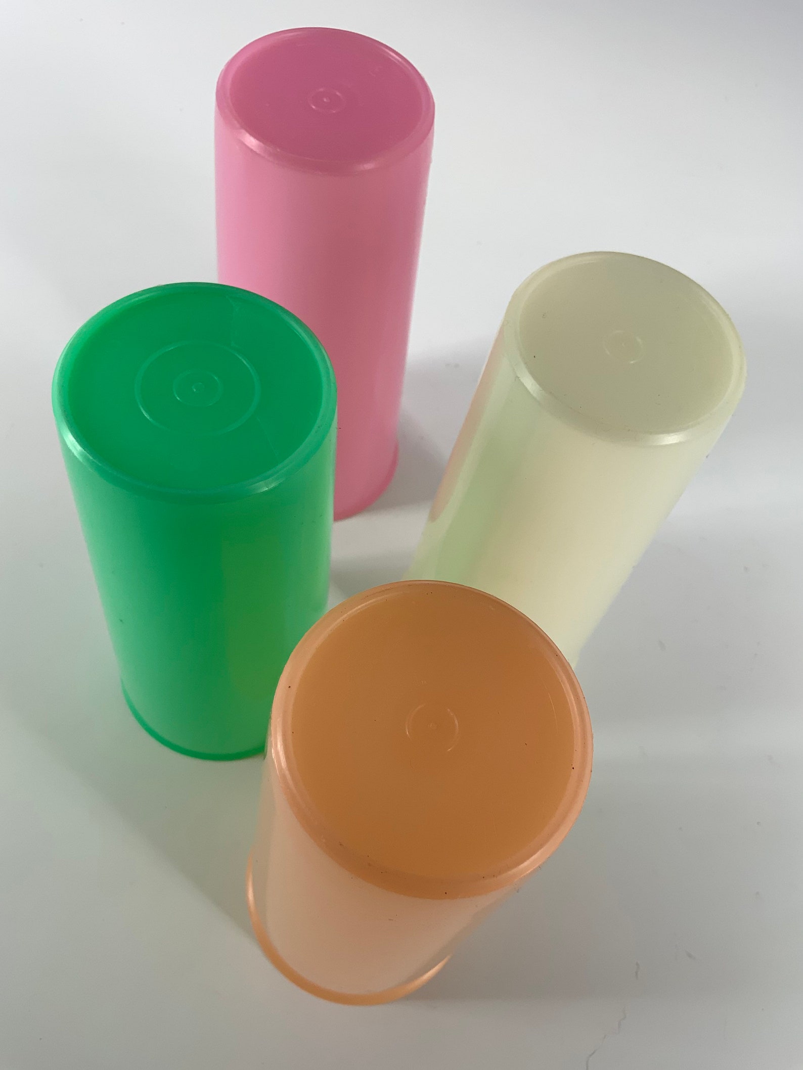 Set of Four Vintage Tupperware Drinking Glasses Etsy