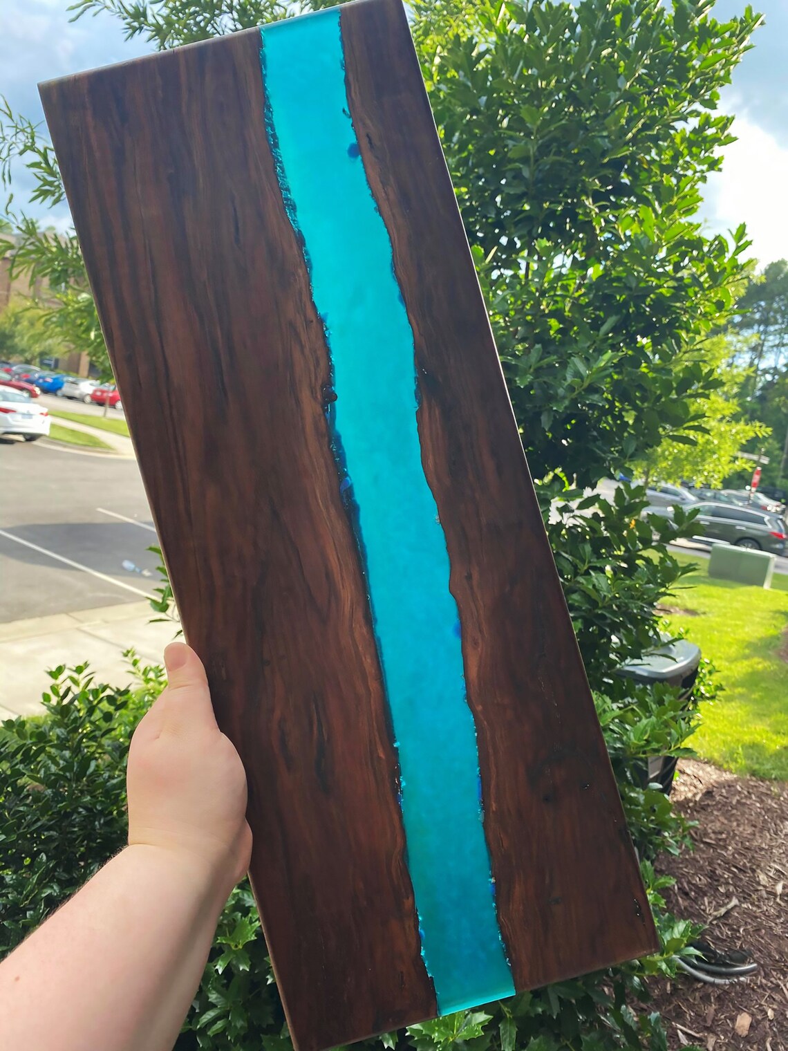 Reclaimed Wood River Cutting Board Resin Cutting Board Etsy