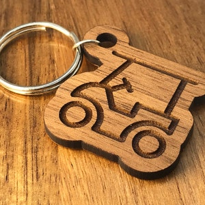 Custom Engraved Golf Cart Keychain