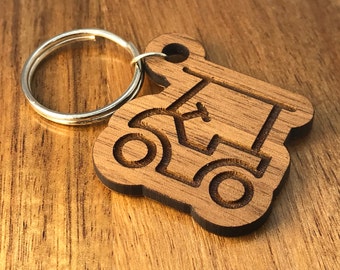 Custom Engraved Golf Cart Keychain