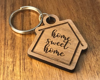 Lovely Home Sweet Home Keychains AG0054 4 Imitation Leather Pendant Charms Green