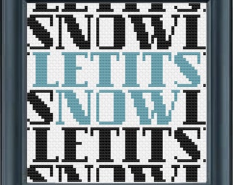Letitsnow PDF PATTERN ONLY Cross Stitch Design