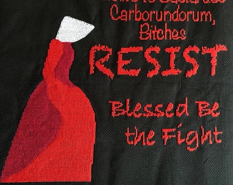 Blessed Be The Fight Handmaids Tale Cross Stitch PDF ONLY Chart
