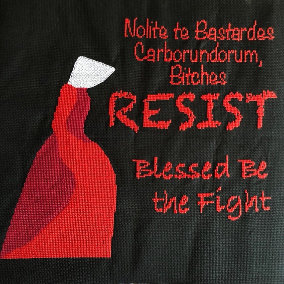 Blessed Be The Fight Handmaids Tale Cross Stitch PDF ONLY | Etsy