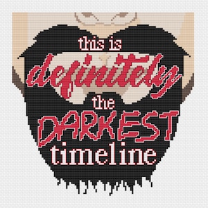 The Darkest Timeline Cross Stitch PDF Pattern Digital Download ONLY Community Star Trek Mirror Mirror Alternate Reality