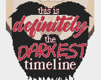The Darkest Timeline Cross Stitch PDF Pattern Digital Download ONLY Community Star Trek Mirror Mirror Alternate Reality